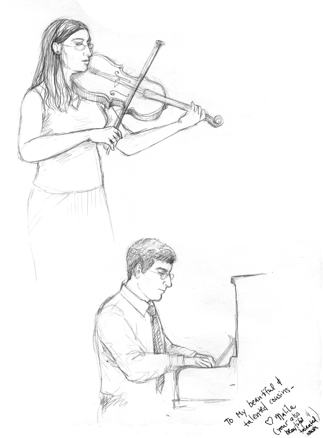 Performance, sketched by Malila Young