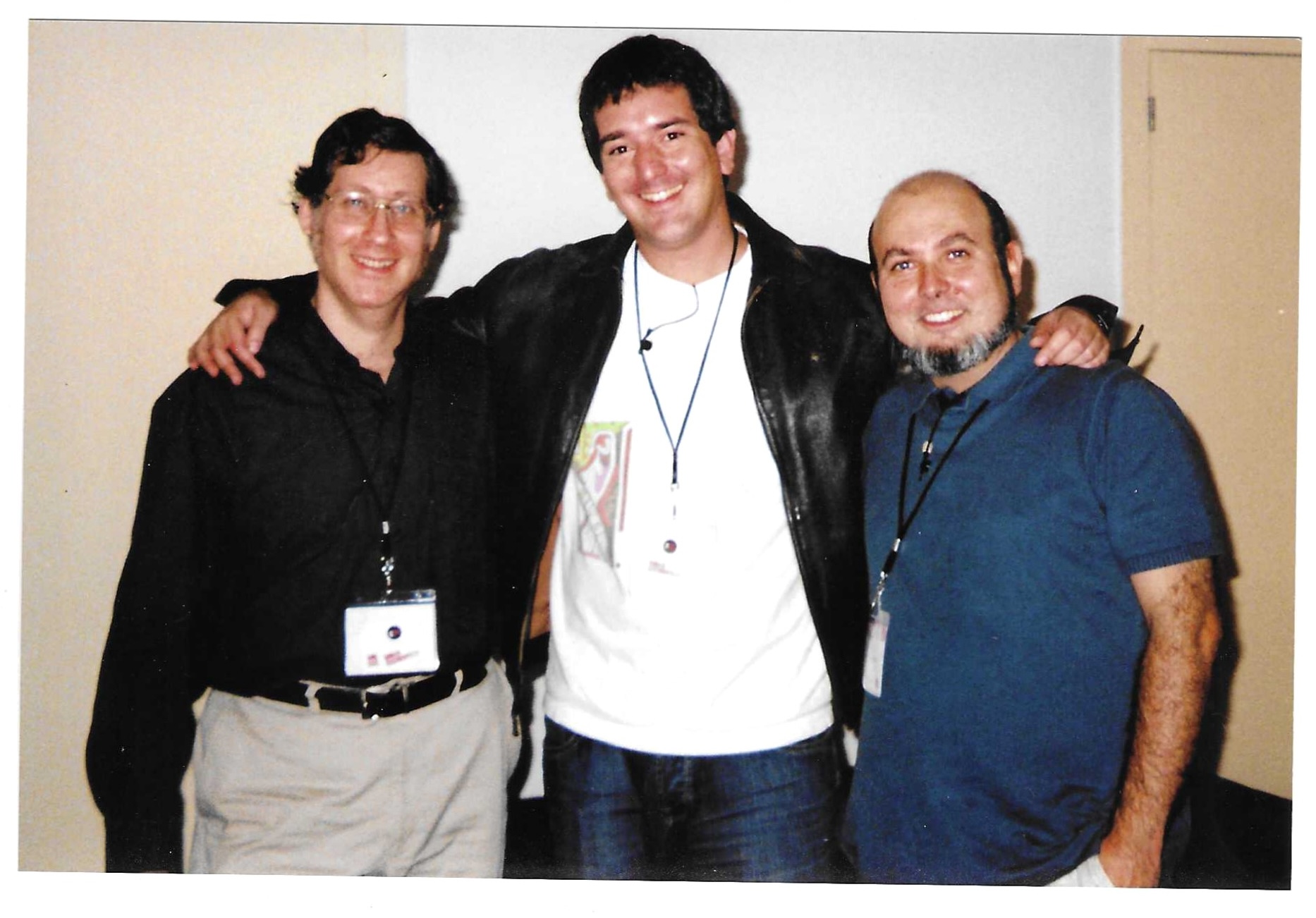 Photo of me, Santiago Roncagliolo, and David Casacuberta