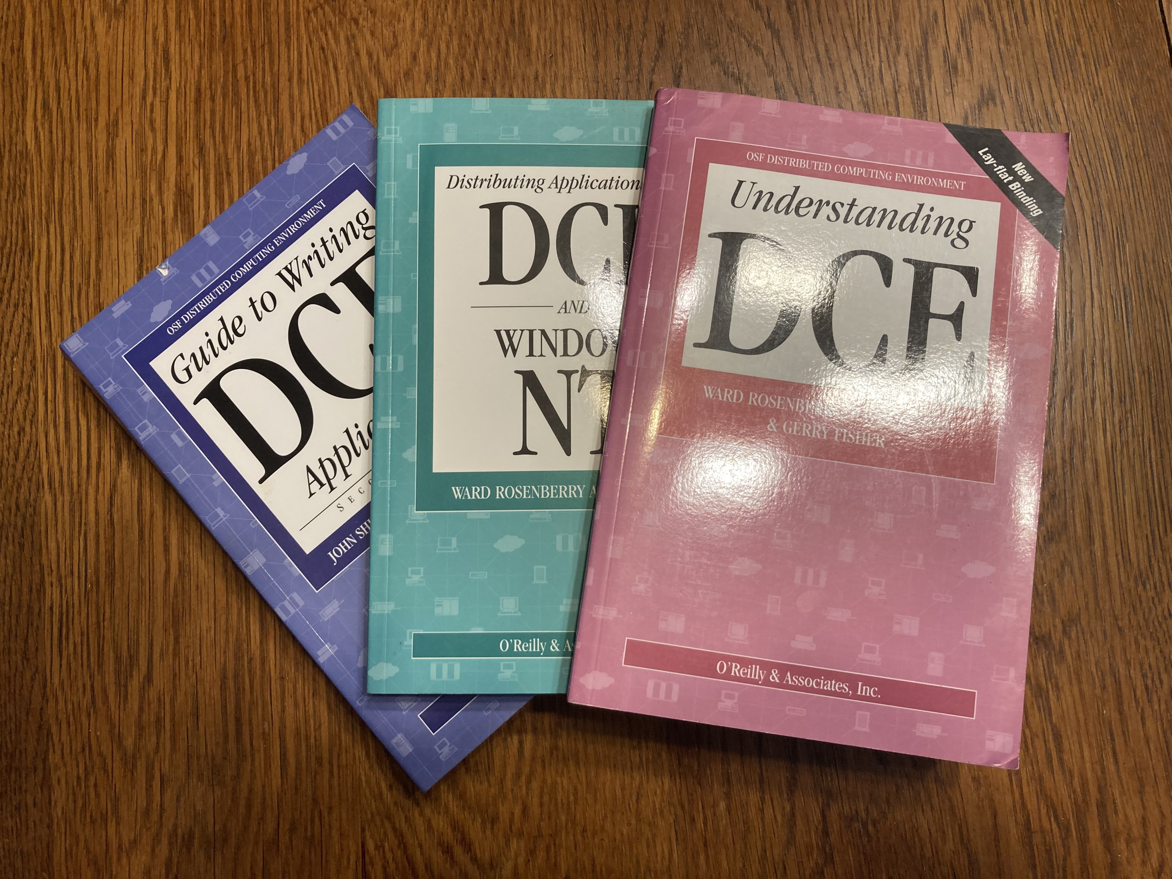 Three of the DCE books that O'Reilly published, authored by technical writers at our partner, Digital Equipment Corporation